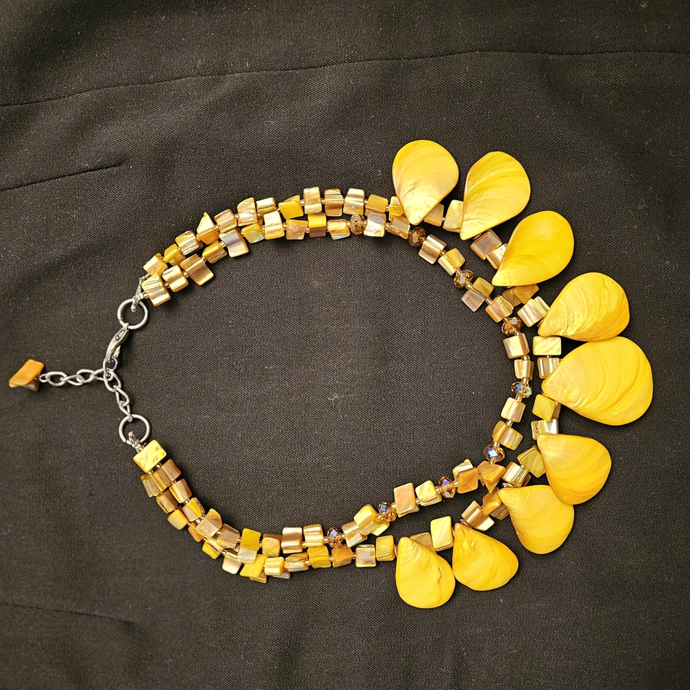 Yellow Beaded Necklace